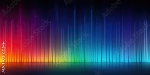 Abstract rainbow multicolor background, iridescent colors on dark