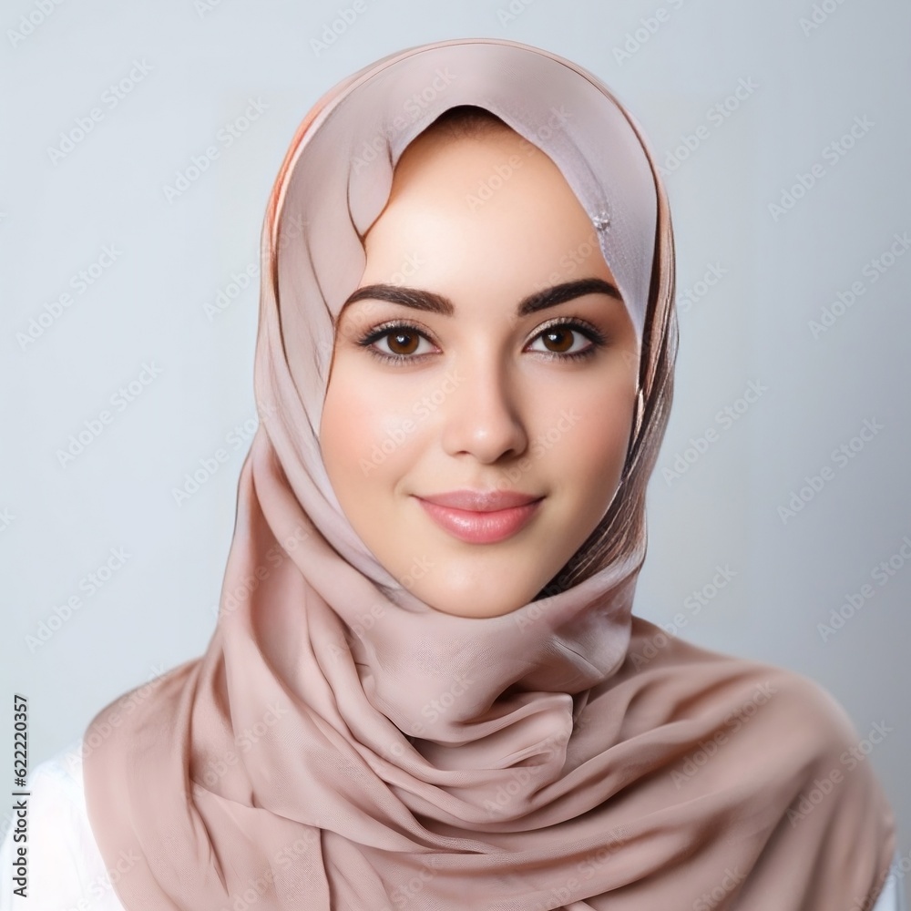 portrait of beautiful muslim woman. Image generated by AI. portrait of beautiful muslim woman. Image generated by AI.