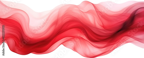 Red wave watercolor illustration. Generative AI