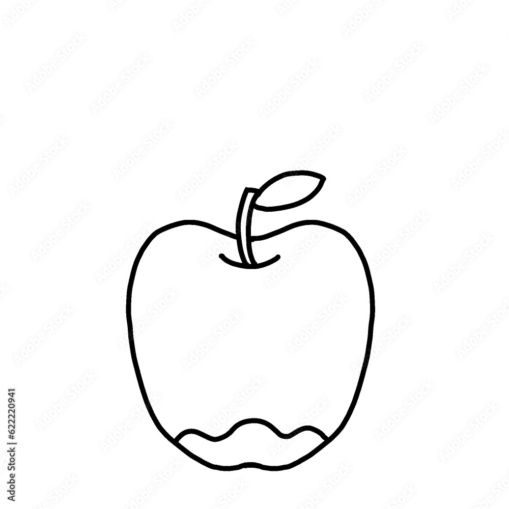 Apple sketch illustration for design for commercial use Apple sketch illustration for design for commercial use