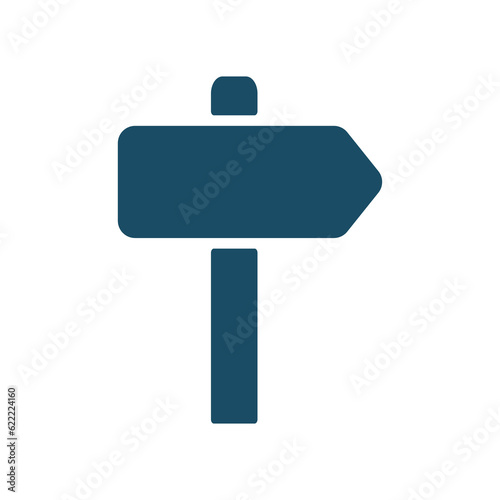 High quality dark blue flat direction board icon. Pictogram, icon set, illustration. Useful for web site, banner, greeting cards, apps and social media posts.