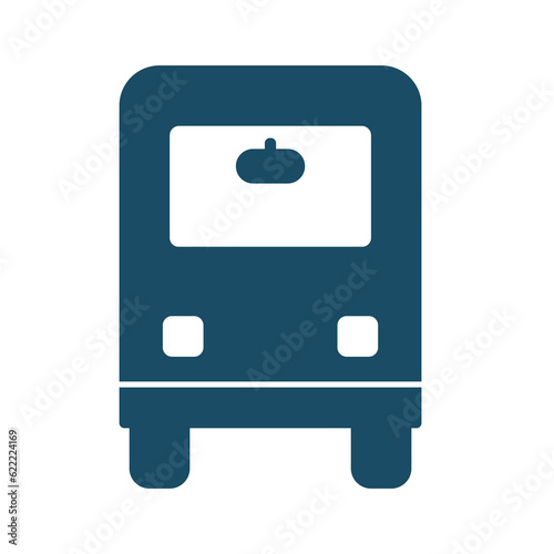 High quality dark blue flat bus icon. Pictogram, icon set, illustration.