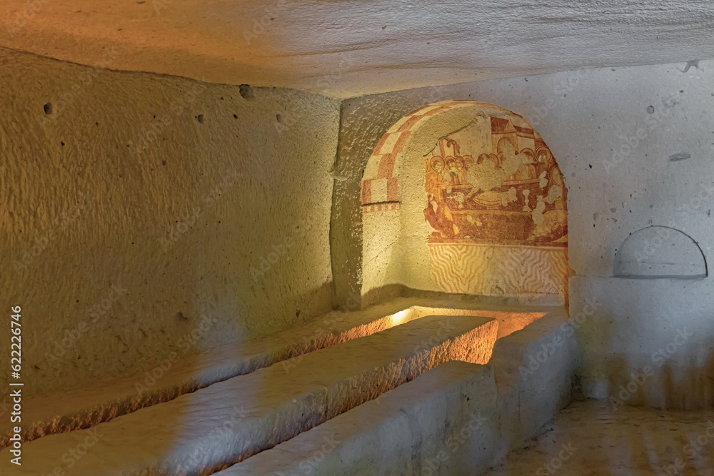 Φωτογραφία Refectory of Sandal church with scene of the Last Supper in wall niche