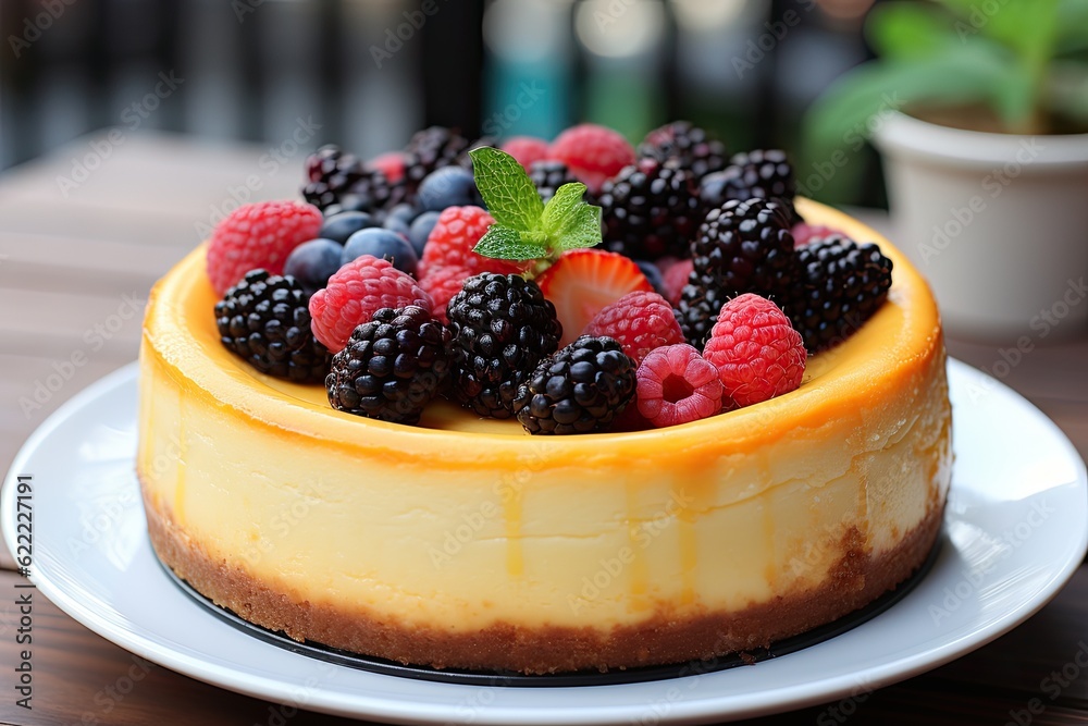 cheesecake with berries cheesecake with berries