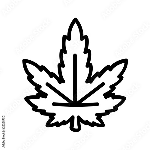 Black line icon for Cannabis