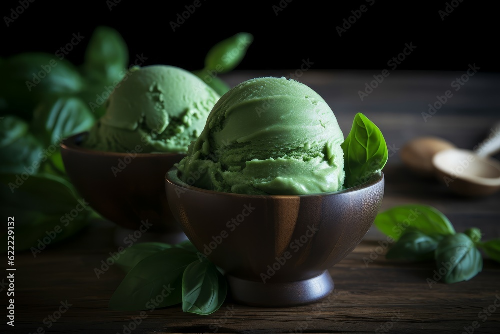 Spinach mint icecream menu. Generate Ai Spinach mint icecream menu. Generate Ai