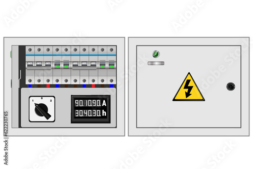 Control Panel. Production control panel and control of computer devices. 