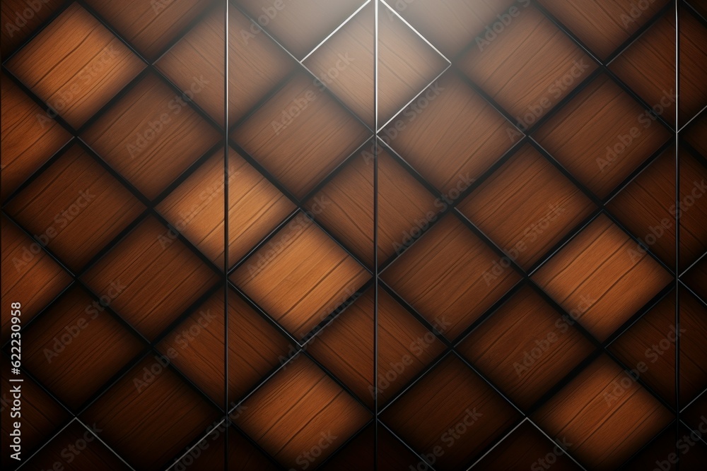Lattice tiles wood. Generate Ai