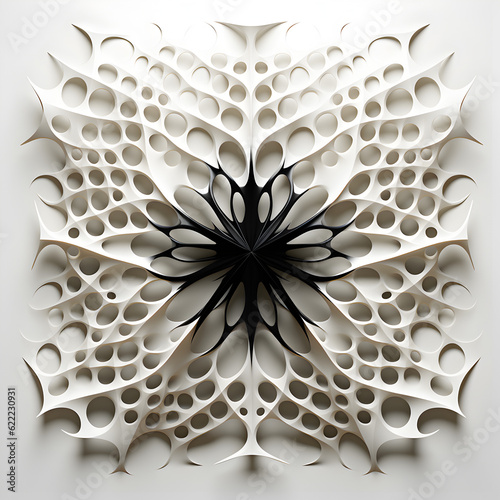 Wallpaper Mural Picture a simple, elegant fractal pattern, composed of a repeating geometric shape that adds depth and complexity. A minimalist, modern style in a monochromatic black and white palette. Torontodigital.ca