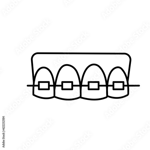 Teeth braces Vector Icon

