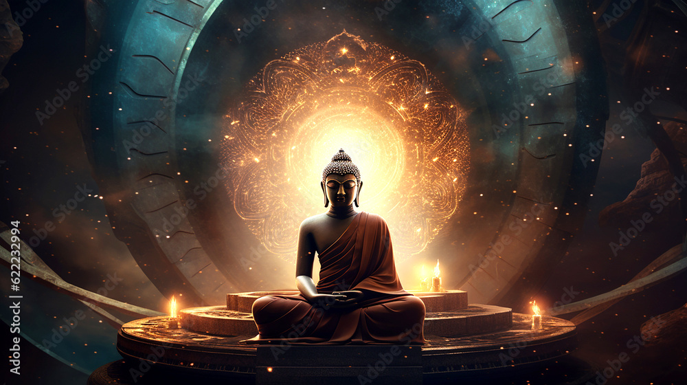 buddha statue in meditative space