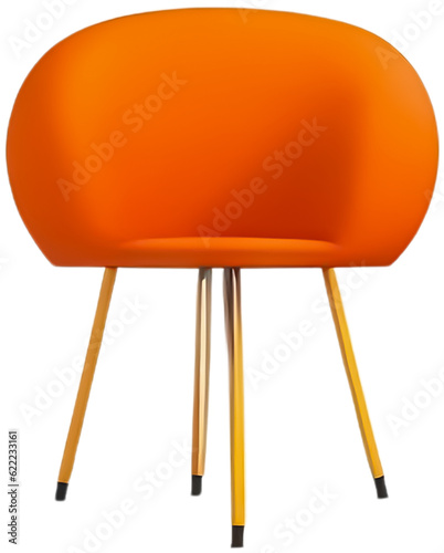 The most beautiful color of isolated modern stylish design chair