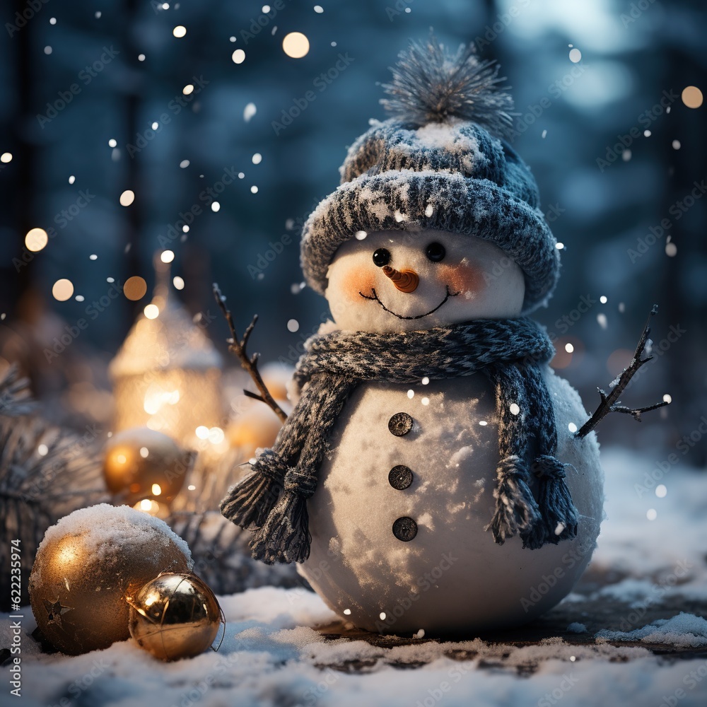 Obraz premium Illustration of Christmas background, AI Generated