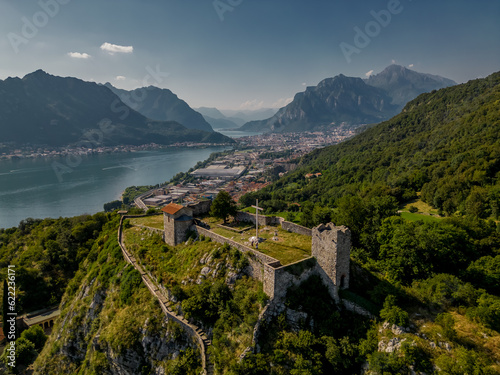 Aerial View Italy, Lake Como, 