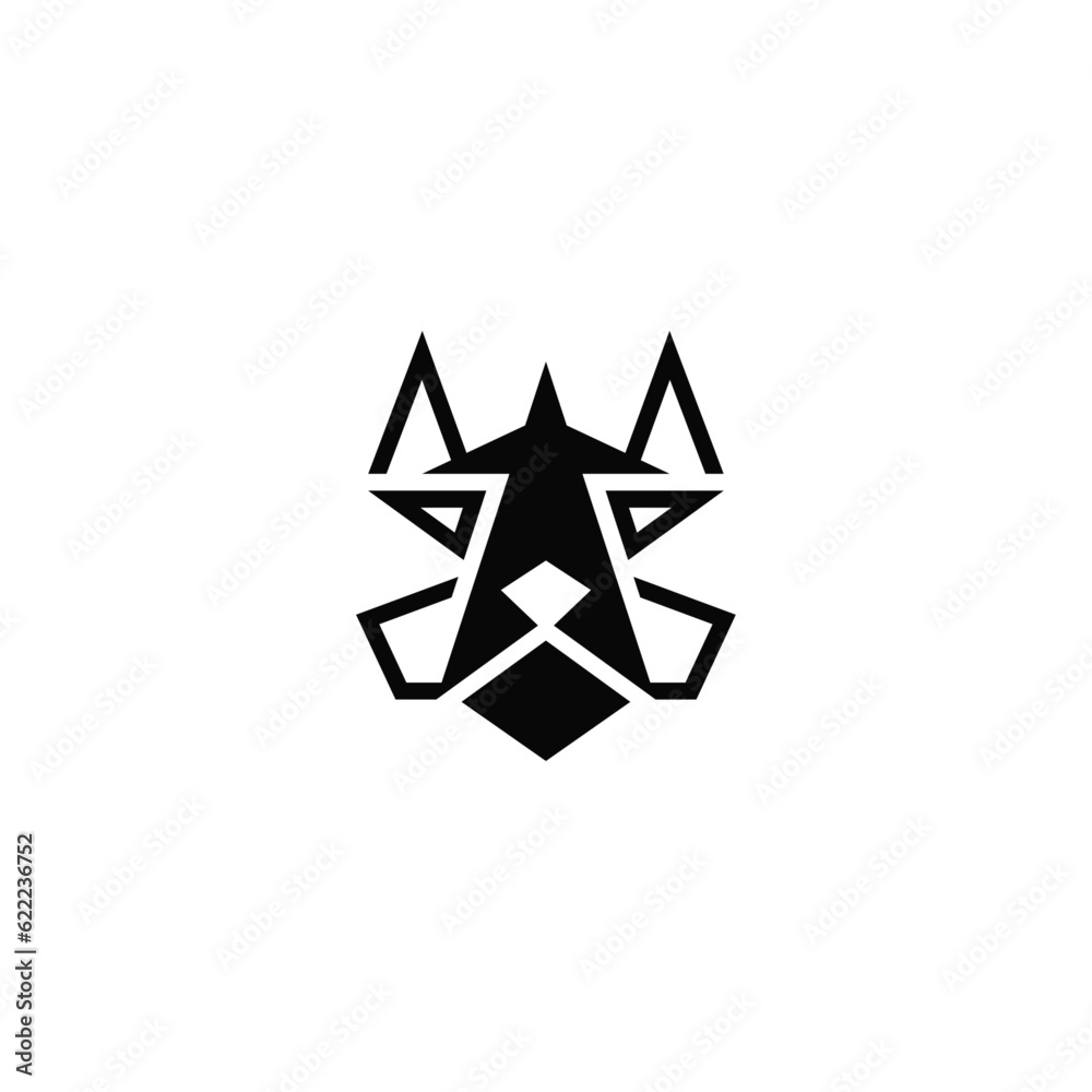 Star dog logo design concept. Star dog logo design concept.