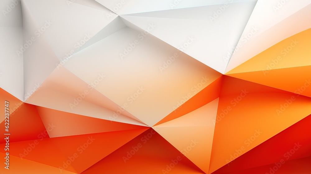 A geometric orange and white background