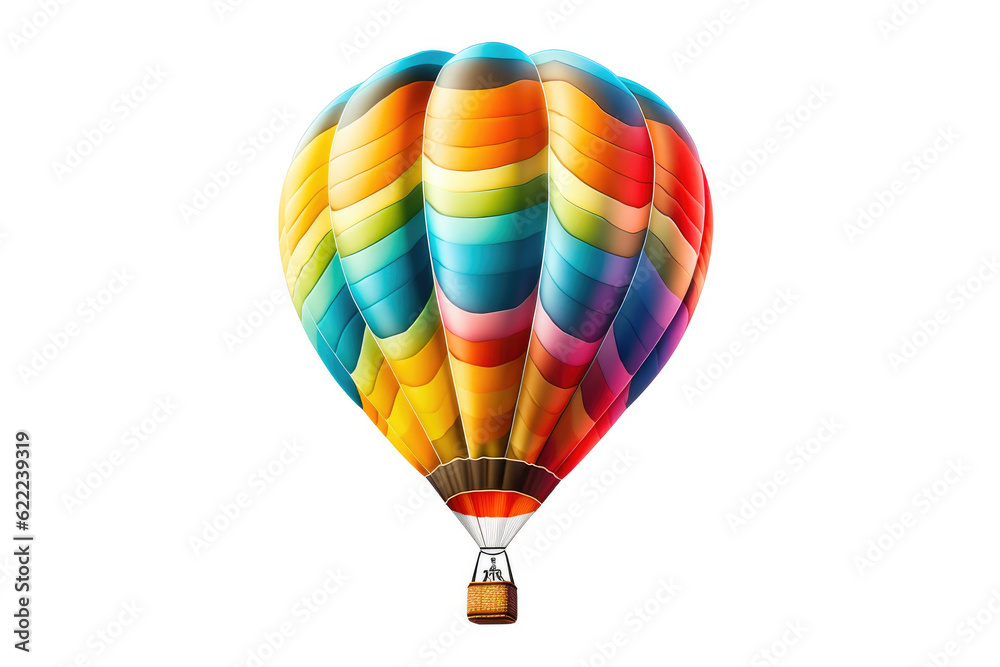 Single balloon isolated on a white backdrop. Generative AI Single balloon isolated on a white backdrop. Generative AI