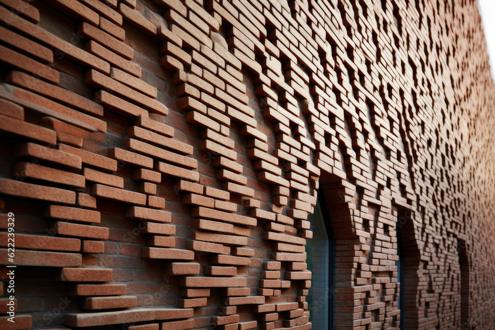 Brick Texture Close-Up. Generative AI