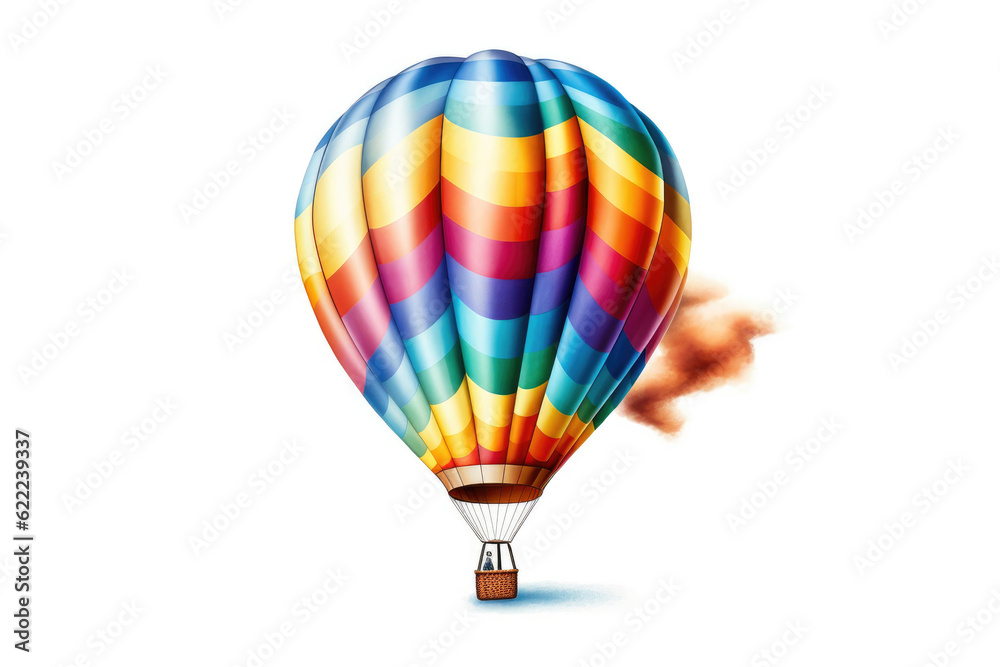 Floating balloon with a blank canvas. Generative AI Floating balloon with a blank canvas. Generative AI