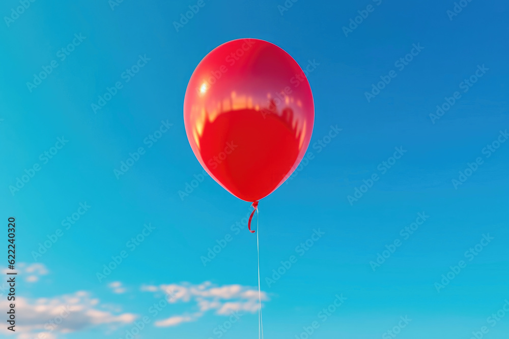 Cheerful Balloons on a Sunny Outdoor Background. Generative AI Cheerful Balloons on a Sunny Outdoor Background. Generative AI