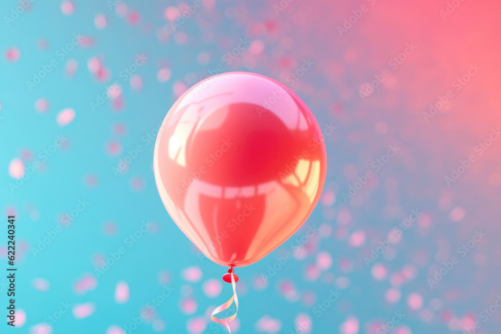Whimsical Balloons Against a Dreamy Cloud Background. Generative AI Whimsical Balloons Against a Dreamy Cloud Background. Generative AI