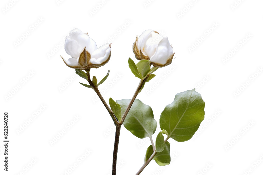 Obraz premium Cotton plant. isolated object