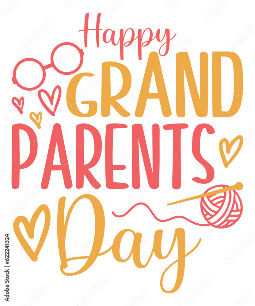 Happy grandparents day saying svg designs.
