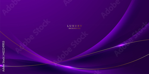 purple abstract background with luxury golden elements vector illustration