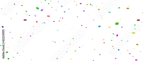 Colorful confetti and zigzag ribbon falling from above Streamers, tinsel vector