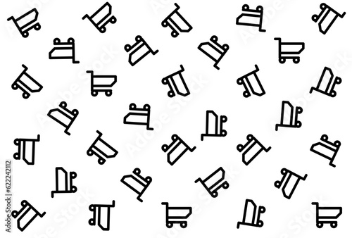 seamless pattern of shopping cart
