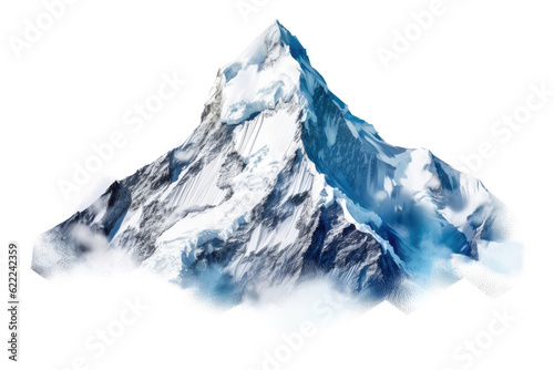 Spectacular Snowy Mountains Standing Tall and Isolated. Generative AI © AIproduction