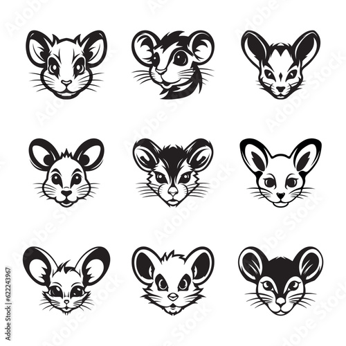 Mouse logo set - Premium design collection - Vector Illustration