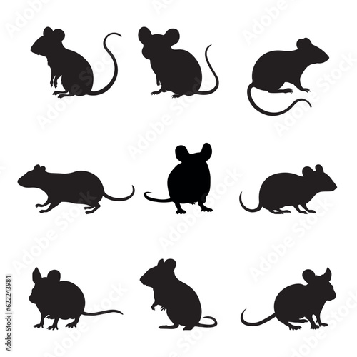 Silhouette mouse collection - vector illustration © Анна Лепеха
