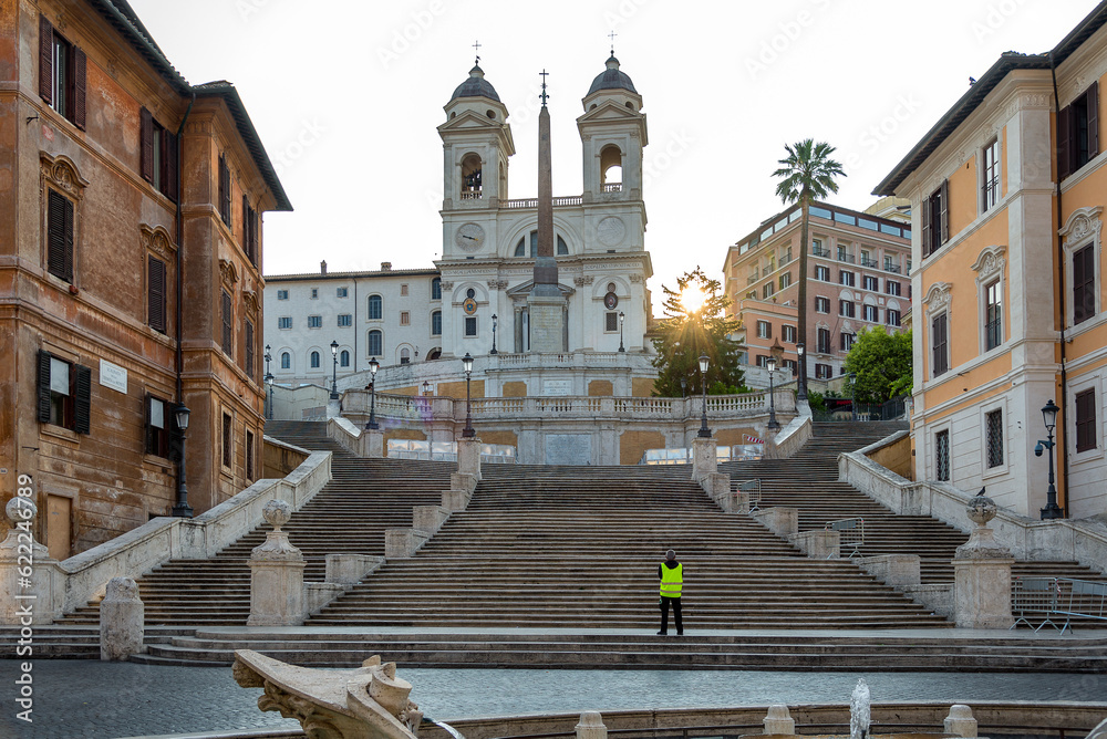 Spanish steps, the most visiting sightseeing  in Rome