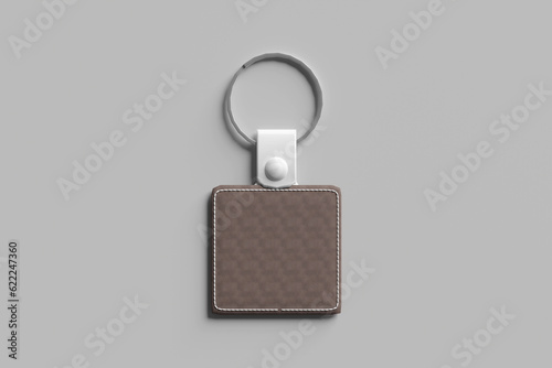 Leather Keychain Blank Mockup