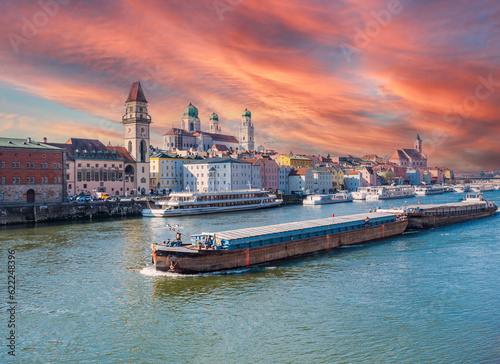 Skyline Passau in Germany Bavaria