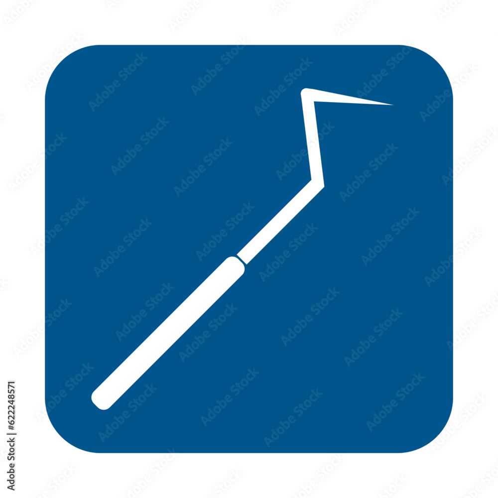Dental therapy icon and surgical dental instrument illustration Dental therapy icon and surgical dental instrument illustration