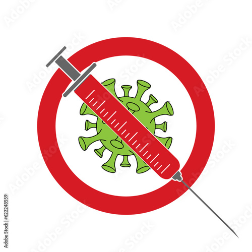 Covid-19 antivirus vaccination concept. Time to stop coronavirus