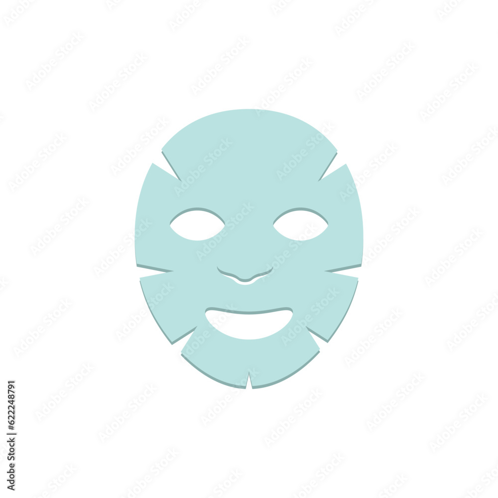 Face mask skin care, spa care. Cosmetology, medicine and healthcare. Vector illustration in flat style