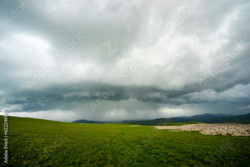 Mountain landscape during stormy weather © taidundua