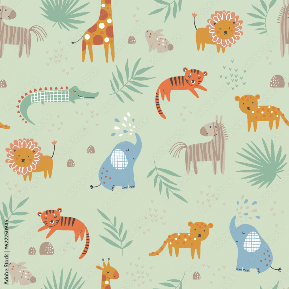 seamless pattern with animals seamless pattern with animals