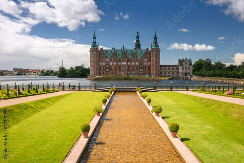Summer, sunny and warm view of Hillerod Castle in Denmark. There is a beautiful garden around the castle and it is worth visiting this place while in this area. photo