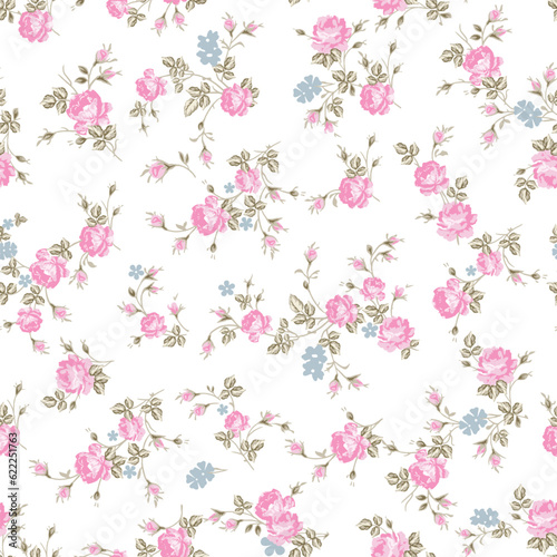 Textile and digital seamless floral pattern vector design 