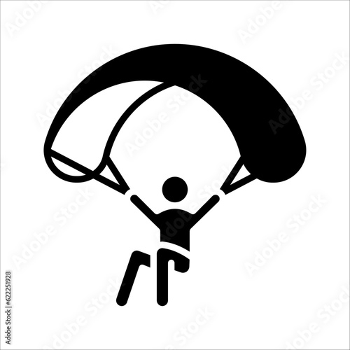 parachute icon. high quality line parachute icon, vector illustration on white background