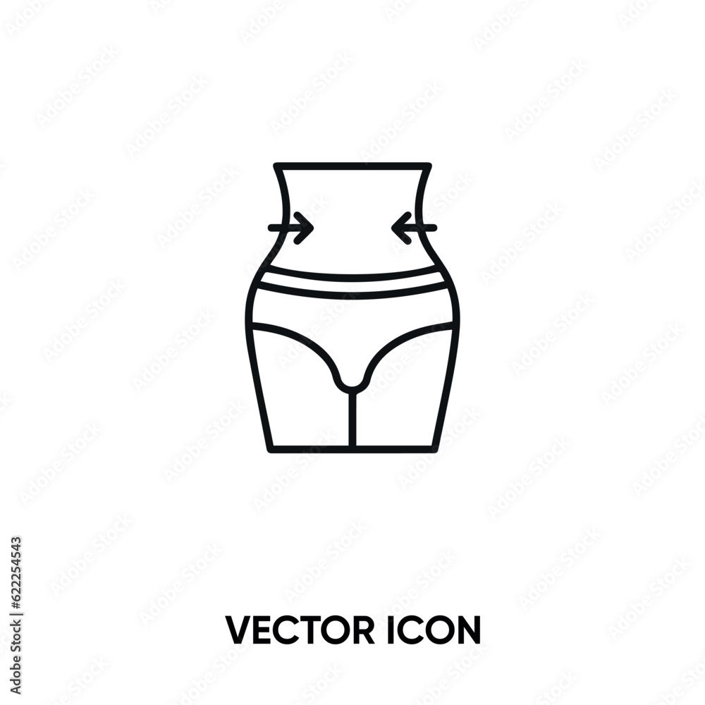 Lose weight vector icon . Modern, simple flat vector illustration for website or mobile app. Weight lose symbol, logo illustration. Pixel perfect vector graphics