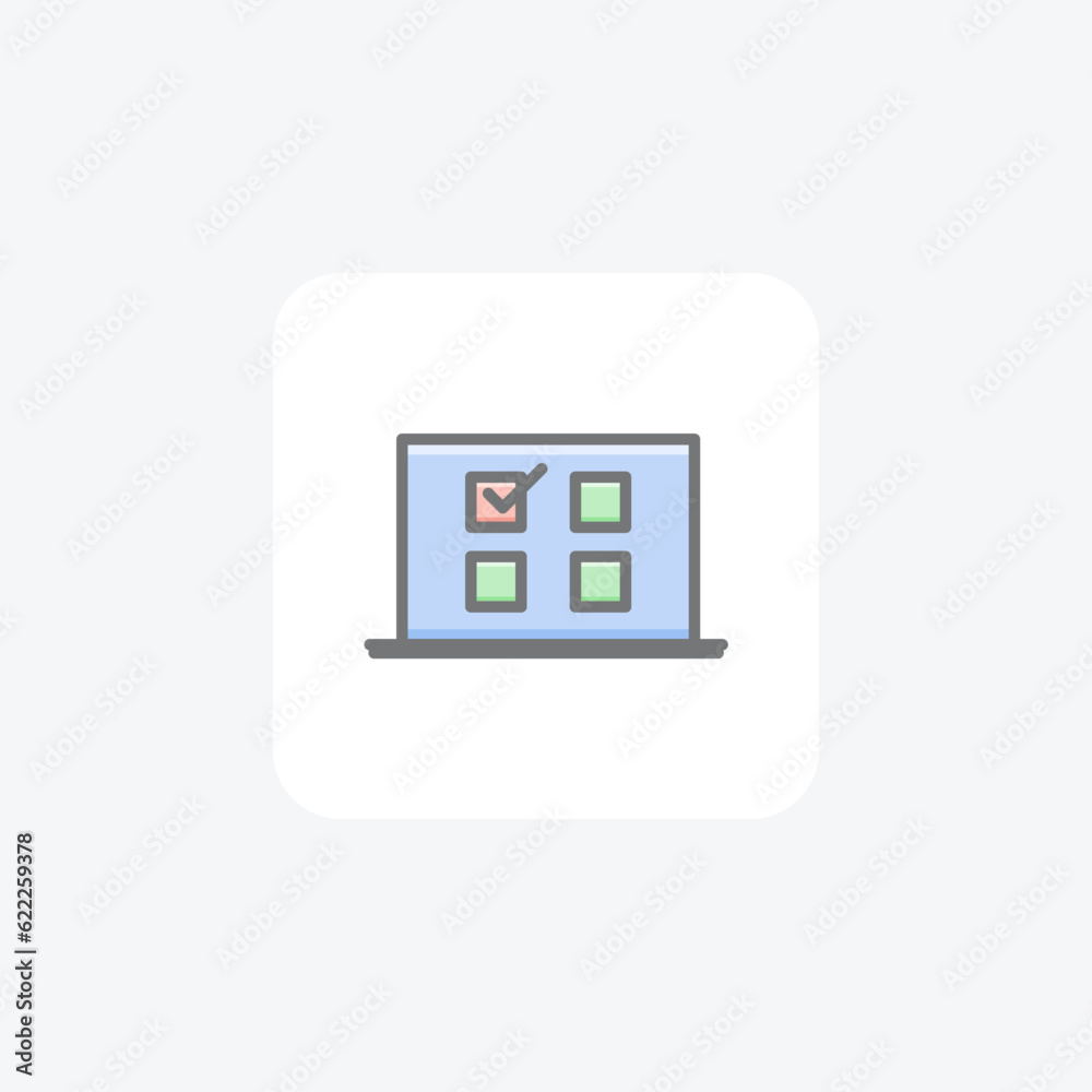 online vote, voting, checklist, election Vector Awesome Fill Icon online vote, voting, checklist, election Vector Awesome Fill Icon