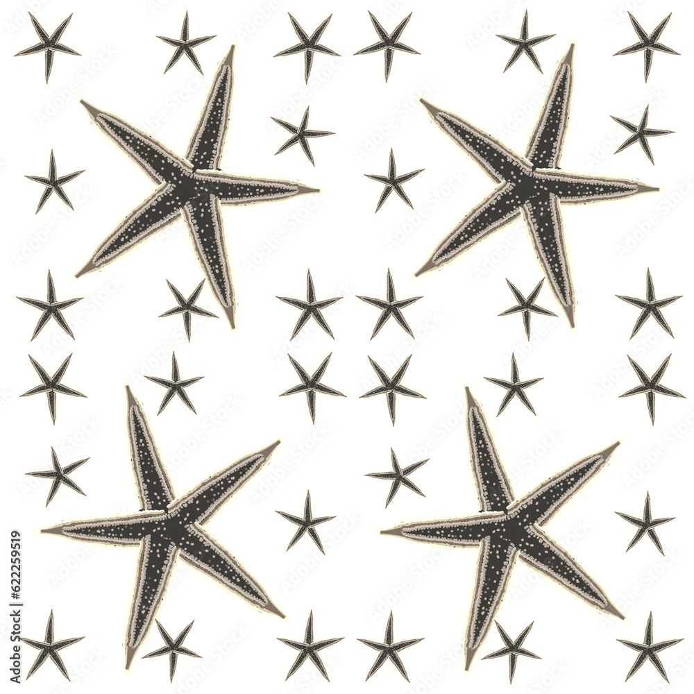 set of starfish isolated on white set of starfish isolated on white