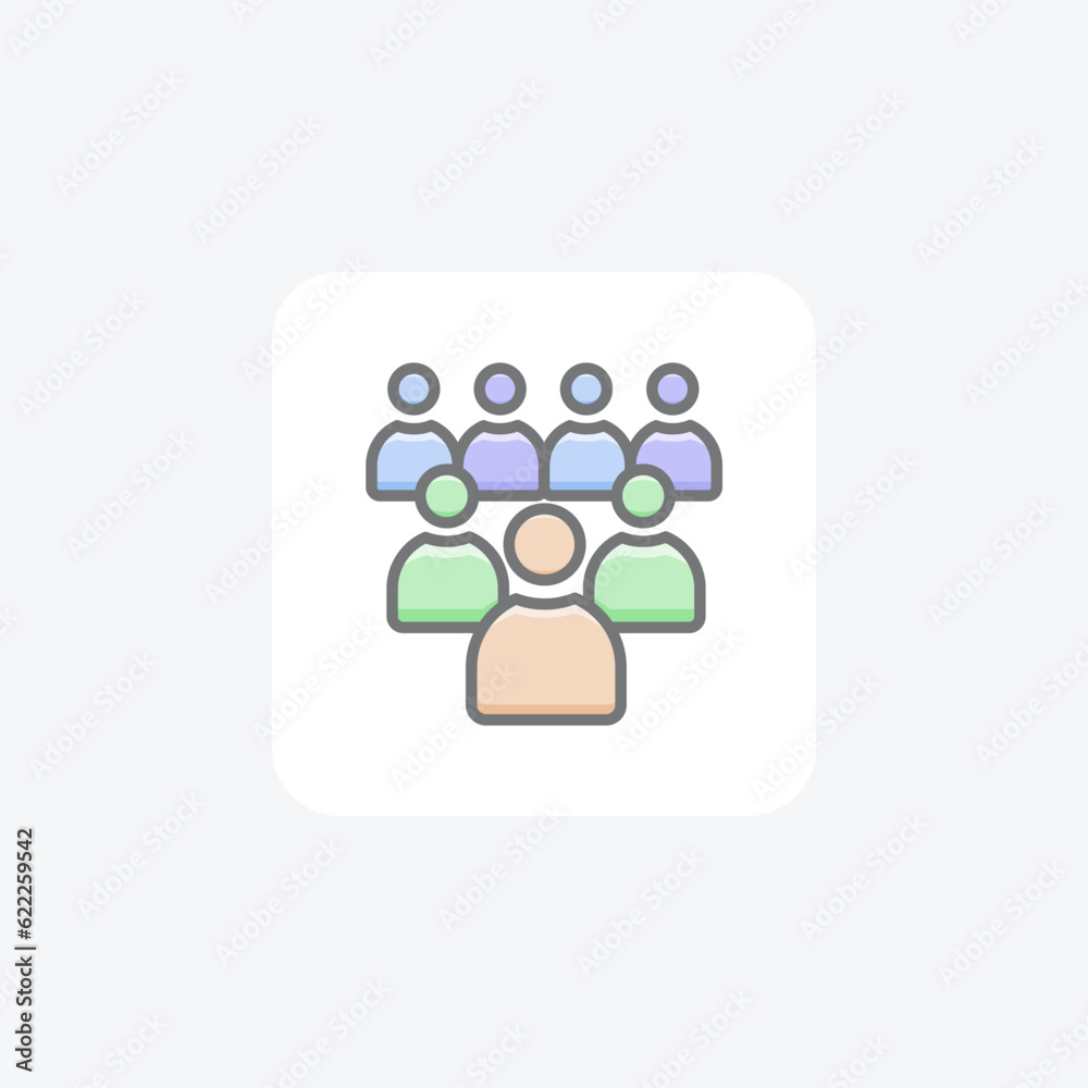 Workers Gathering Hr, Human Resource Vector Flat Icon Workers Gathering Hr, Human Resource Vector Flat Icon