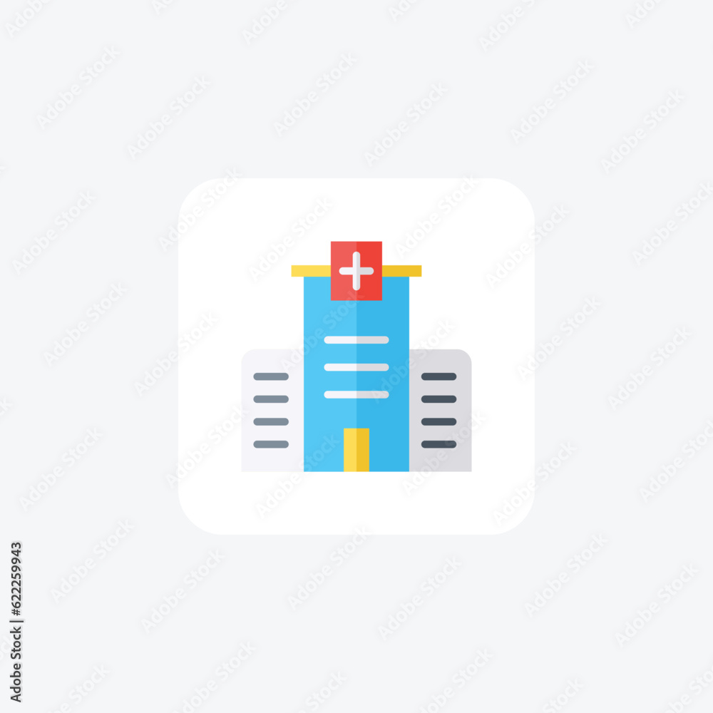 Hospital, Healthcare, Clinic, Medical Center Vector Flat Icon Hospital, Healthcare, Clinic, Medical Center Vector Flat Icon