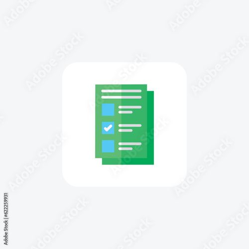 Check List, To-Do List, Task Vector Flat Icon © Blinix Solutions